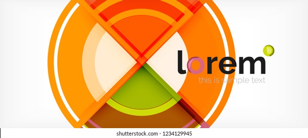 Formas redondas multicoloridas plano de fundo abstrato, ilustração vetorial