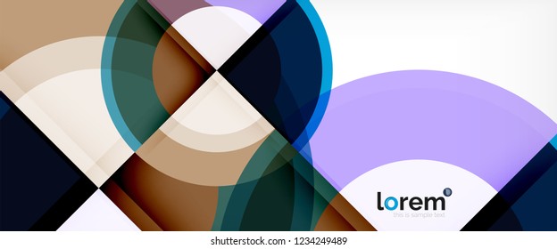 Multicolored round shapes abstract background, vector illustration