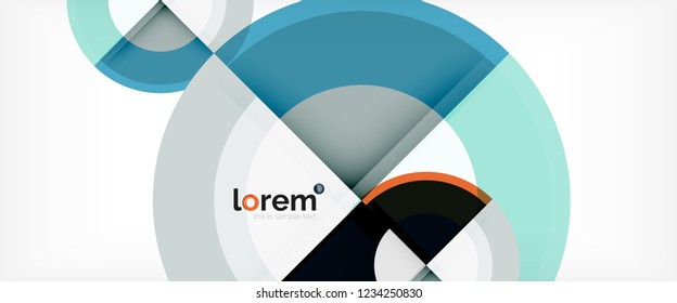 Multicolored round shapes abstract background, vector illustration