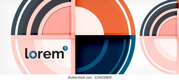 Multicolored round shapes abstract background, vector illustration