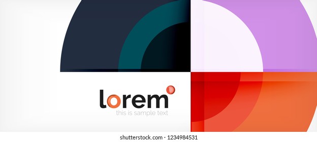 Multicolored round shapes abstract background, vector illustration
