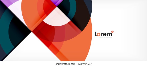 mehrfarbige runde Formen abstrakter Hintergrund, Vektorgrafik