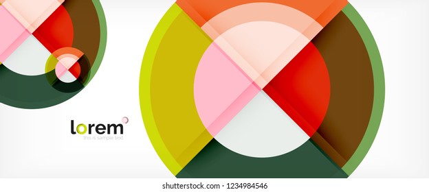 Fondo abstracto de formas redondeadas multicolores, ilustración vectorial