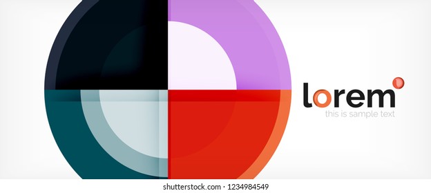Multicolored round shapes abstract background, vector illustration