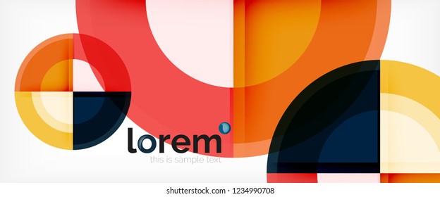 Multicolored round shapes abstract background, vector illustration