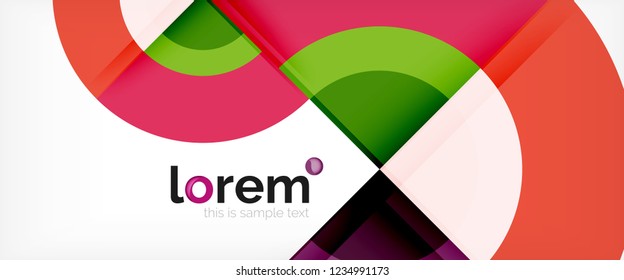Fondo abstracto de formas redondeadas multicolores, ilustración vectorial