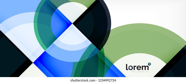 Multicolored round shapes abstract background, vector illustration