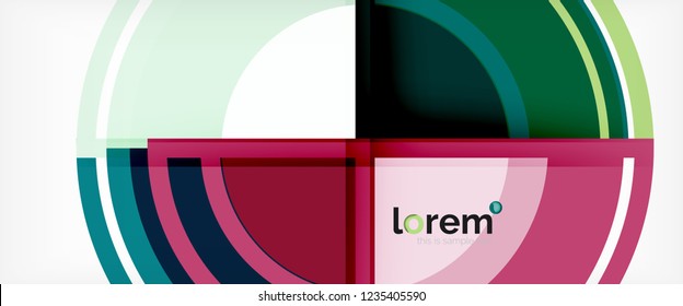 Multicolored round shapes abstract background, vector illustration