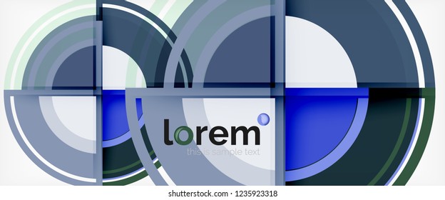 Multicolored round shapes abstract background, vector illustration
