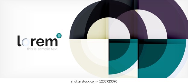 Fondo abstracto de formas redondeadas multicolores, ilustración vectorial