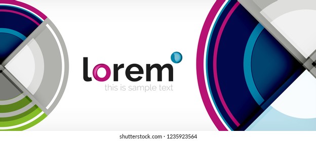 Multicolored round shapes abstract background, vector illustration