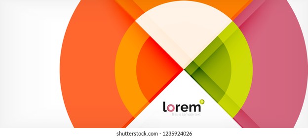 Fondo abstracto de formas redondeadas multicolores, ilustración vectorial