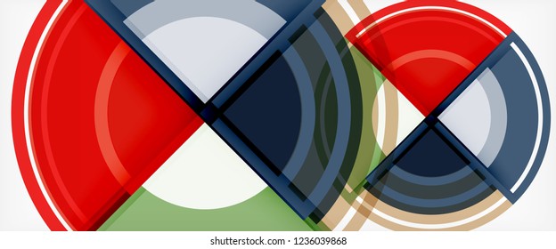 mehrfarbige runde Formen abstrakter Hintergrund, Vektorgrafik