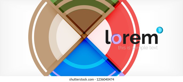 Fondo abstracto de formas redondeadas multicolores, ilustración vectorial