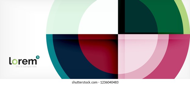 Multicolored round shapes abstract background, vector illustration