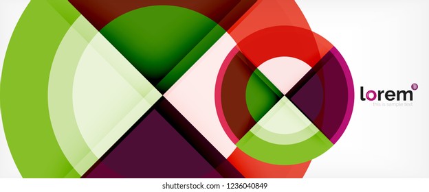 Fondo abstracto de formas redondeadas multicolores, ilustración vectorial