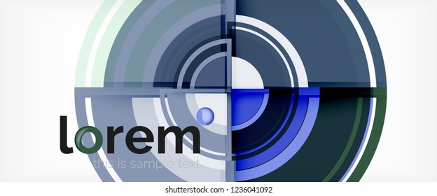 Multicolored round shapes abstract background, vector illustration