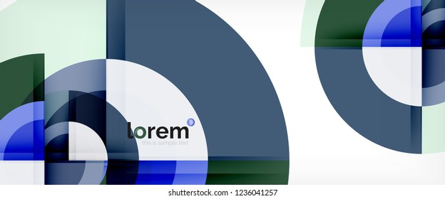 Multicolored round shapes abstract background, vector illustration