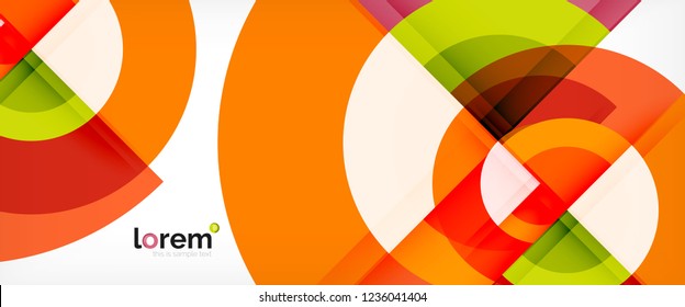 Fondo abstracto de formas redondeadas multicolores, ilustración vectorial