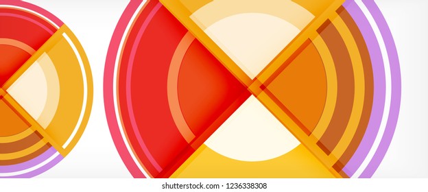 Multicolored round shapes abstract background, vector illustration