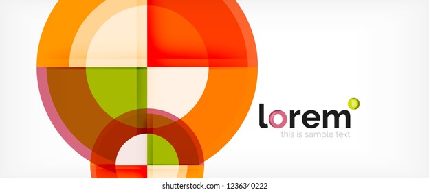 Multicolored round shapes abstract background, vector illustration