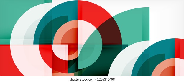 Multicolored round shapes abstract background, vector illustration