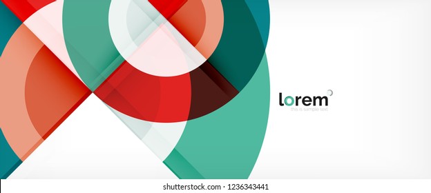 Multicolored round shapes abstract background, vector illustration
