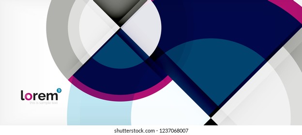 Multicolored round shapes abstract background, vector illustration