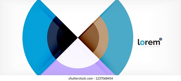 Fondo abstracto de formas redondeadas multicolores, ilustración vectorial