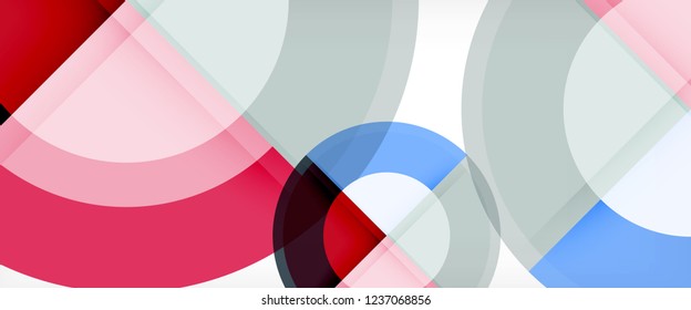 Multicolored round shapes abstract background, vector illustration