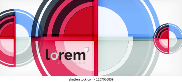 Multicolored round shapes abstract background, vector illustration