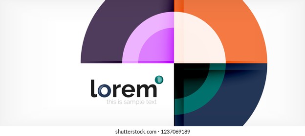 Fondo abstracto de formas redondeadas multicolores, ilustración vectorial