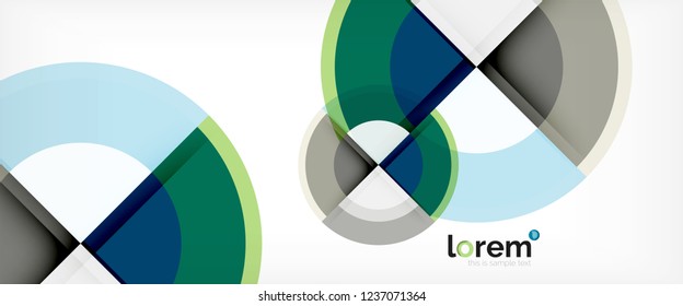 Fondo abstracto de formas redondeadas multicolores, ilustración vectorial