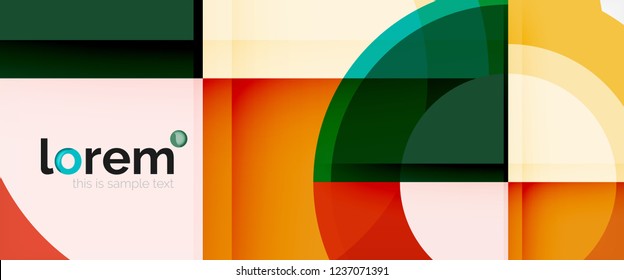 Multicolored round shapes abstract background, vector illustration