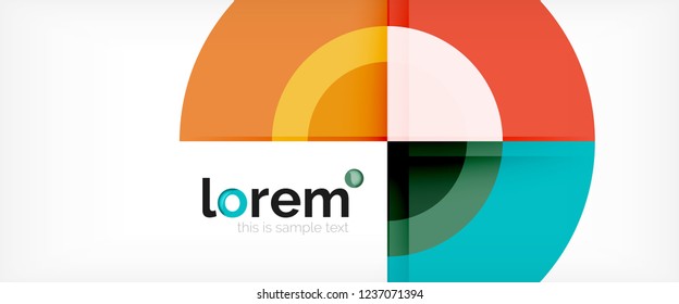 Multicolored round shapes abstract background, vector illustration