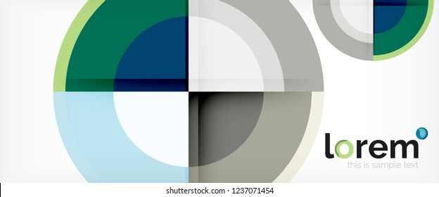 Multicolored round shapes abstract background, vector illustration