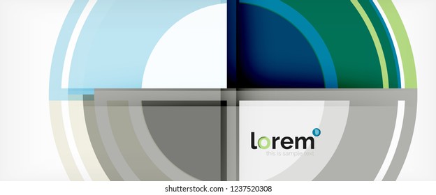 Fondo abstracto de formas redondeadas multicolores, ilustración vectorial