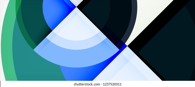 Multicolored round shapes abstract background, vector illustration
