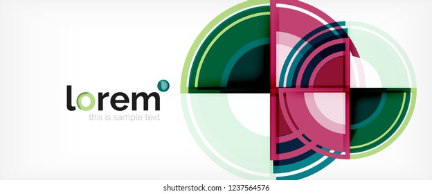 Multicolored round shapes abstract background, vector illustration
