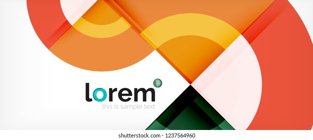 Formas redondas multicoloridas plano de fundo abstrato, ilustração vetorial