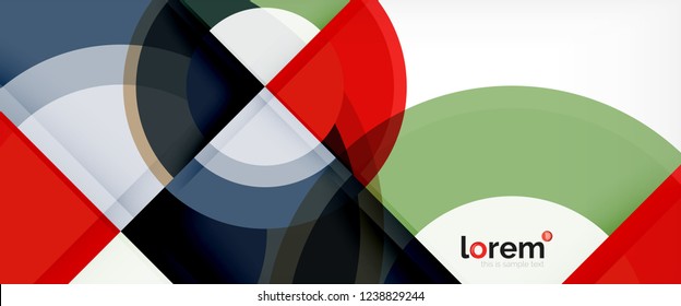 Multicolored round shapes abstract background, vector illustration