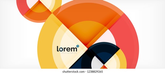 Multicolored round shapes abstract background, vector illustration