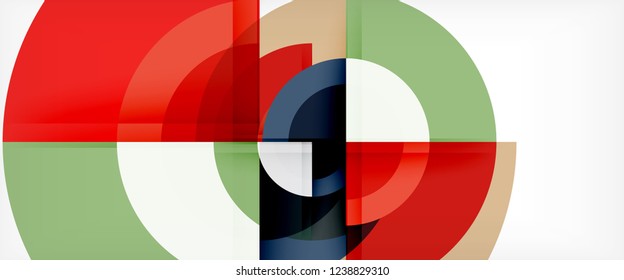 Multicolored round shapes abstract background, vector illustration