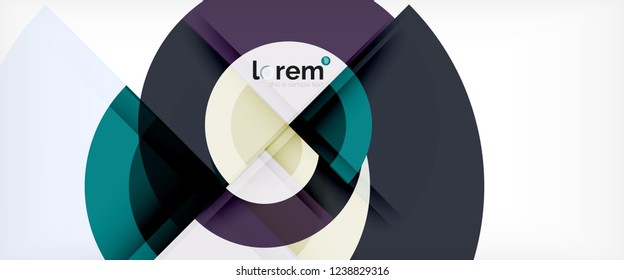 Multicolored round shapes abstract background, vector illustration