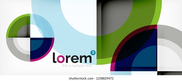 Multicolored round shapes abstract background, vector illustration
