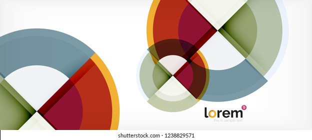 Fondo abstracto de formas redondeadas multicolores, ilustración vectorial