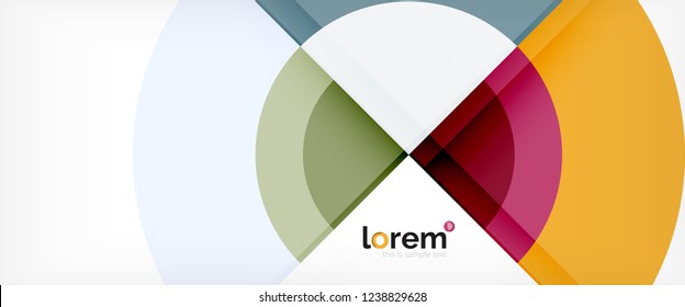 Multicolored round shapes abstract background, vector illustration