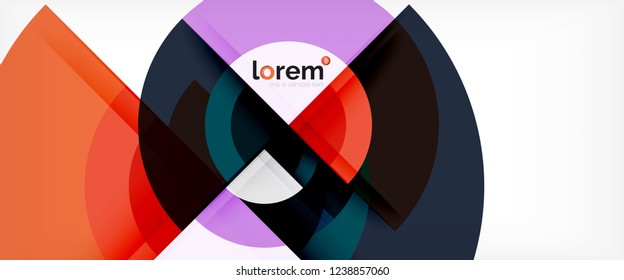Fondo abstracto de formas redondeadas multicolores, ilustración vectorial
