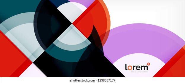Multicolored round shapes abstract background, vector illustration