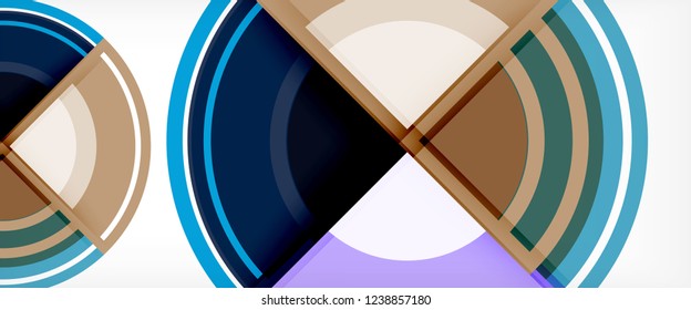 Multicolored round shapes abstract background, vector illustration